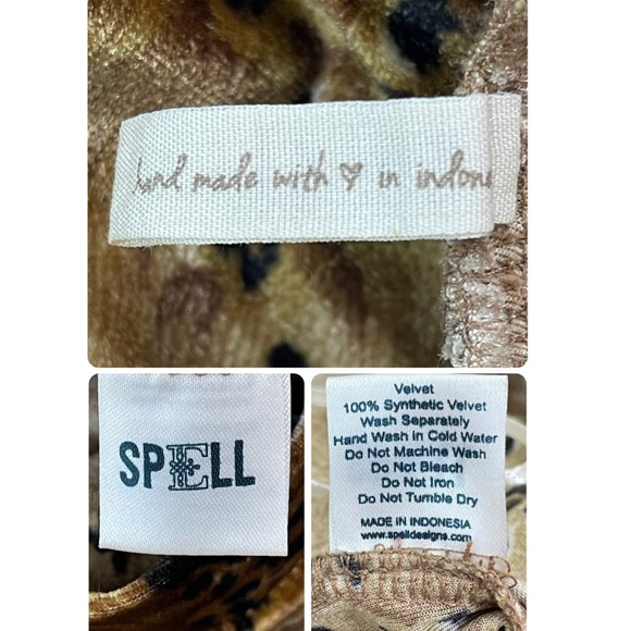 Spell and the Gypsy Velvet Savannah Bells Animal Print Flare Boho Pants Size 8 - Picture 10 of 15